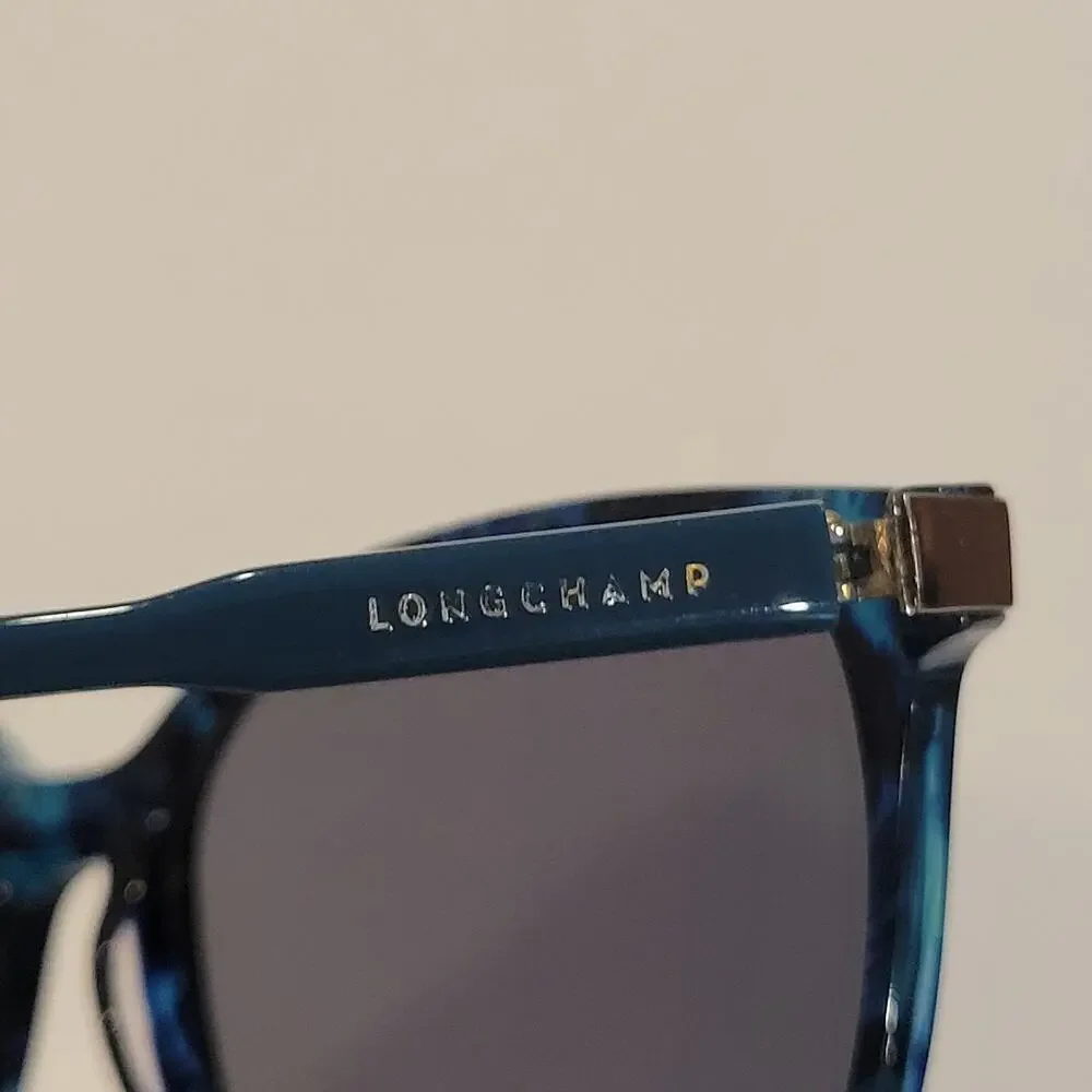 Longchamp Women's Cat Eye Sunglasses Blue/Black LO612S 421 54x16x140 with case